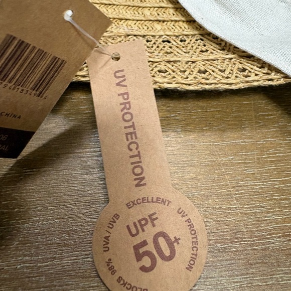 C.C Woven Straw Hat with White Ribbon - Picture 6 of 6